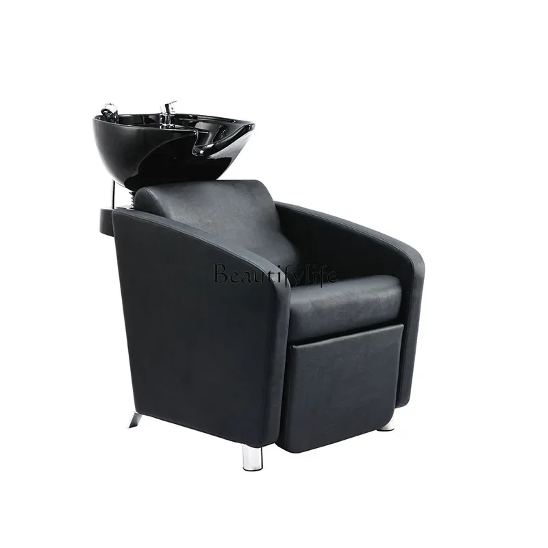 

Half-lying barber shop special shampoo bed, high-end hair salon flush bed, European simple hairdressing