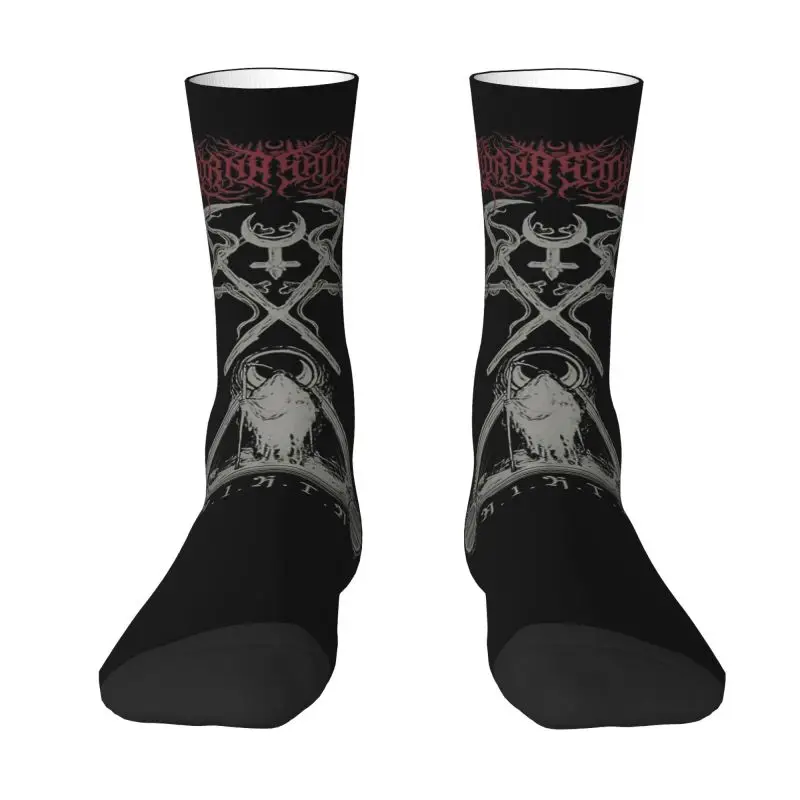 

Носки для мужчин и женщин с забавным принтом Lornas Death Metal Shores, эластичные носки для лета, осени и зимы