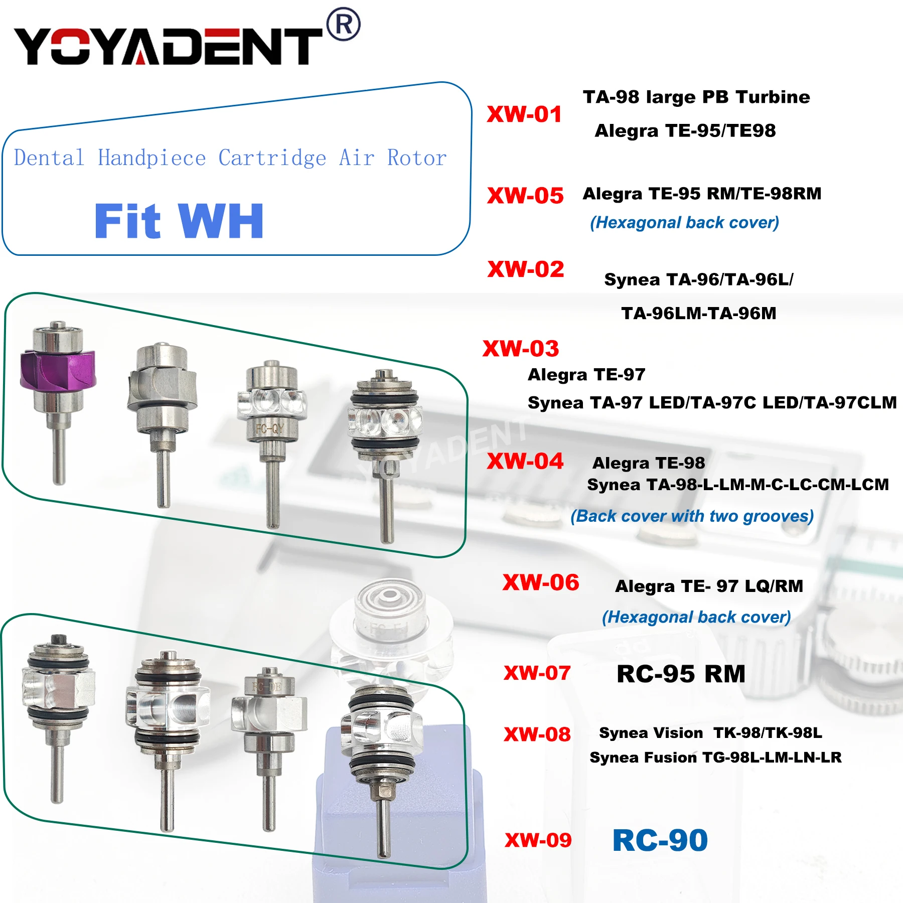 

Dental Handpiece Cartridge Fit WH High Speed Handpiec Air Rotor Dentistry Handpiece Accessories
