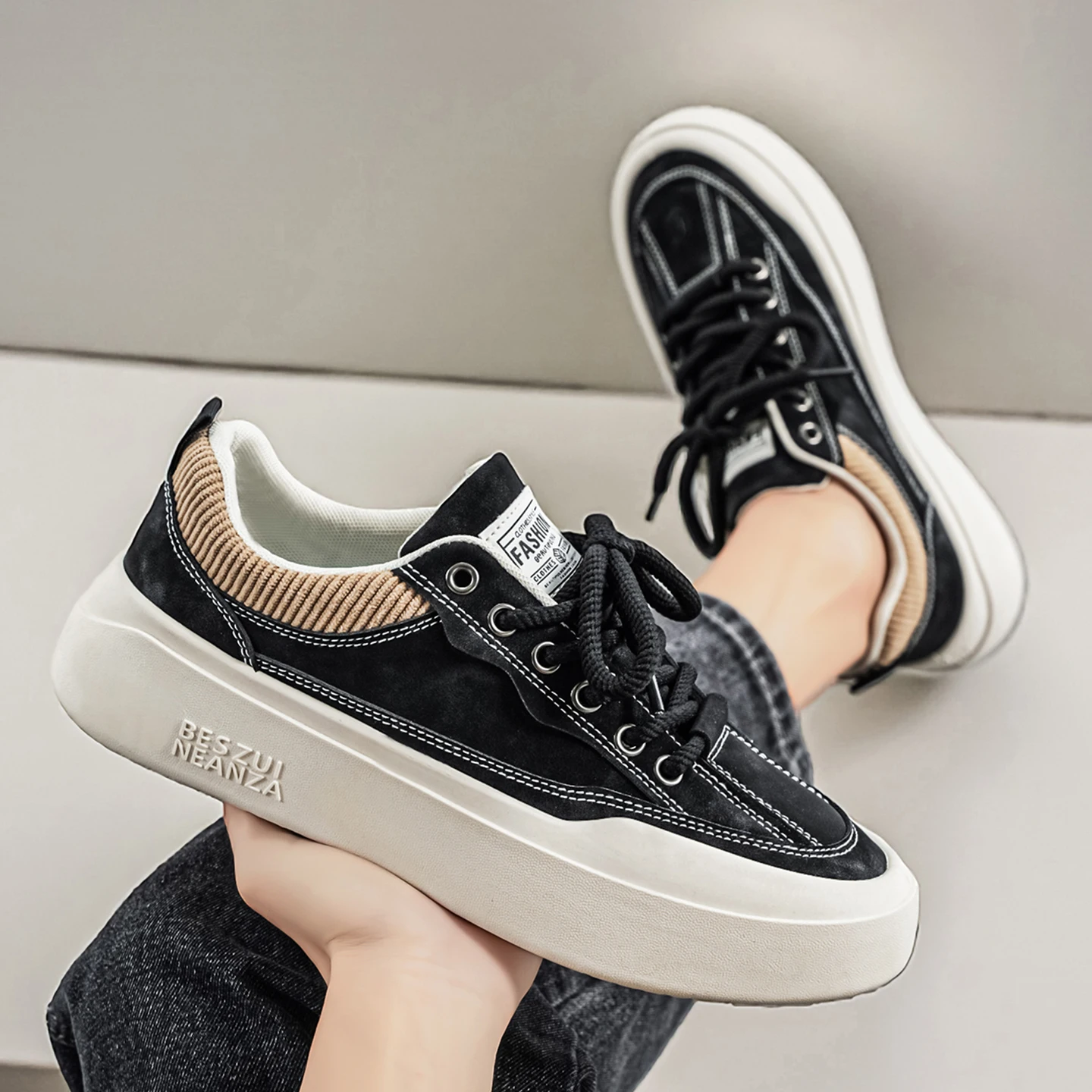 

Мужские повседневные скейтерские кеды 2026 года, летние, низкие, с цветными вставками, универсальные, нескользящие, износостойкие, из канваса