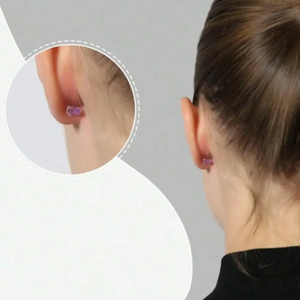 130pcs Set Transparent Acrylic Earring Back Plug DIY Earring Accessories Includes Storage Box Plastic Earrings Body Jewelry