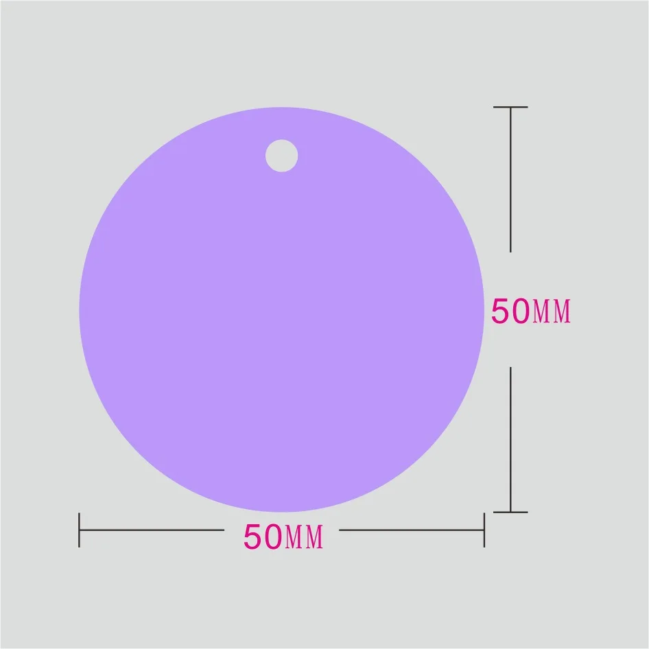 100 pcs dia.5 cm Stock Blank Colorful Round Plastic PVC Hang Tag/Clothing Plastic Tag/Garment Printed Tag/DIY Gift Tag