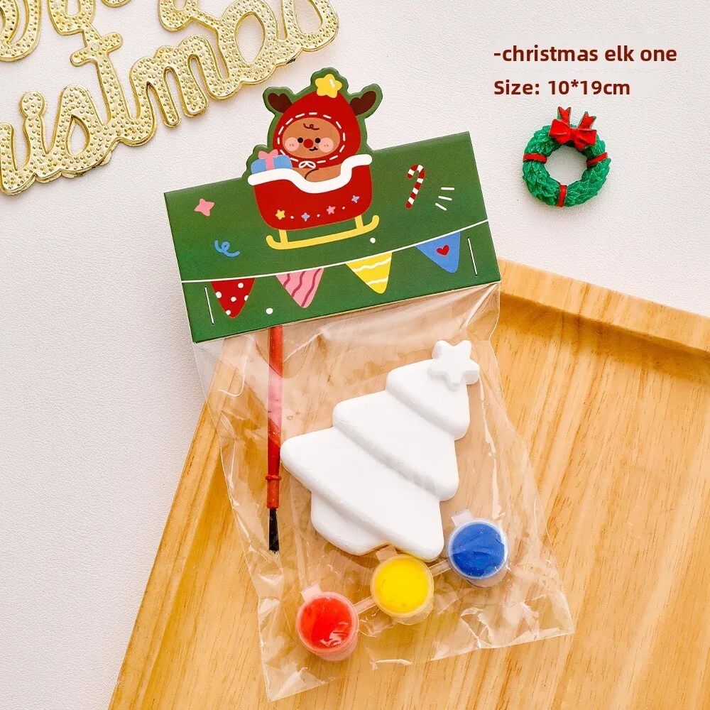 Natal graffiti gesso boneca para crianças do jardim de infância diy artesanal colorir artesanato atividade presente para estudantes pequeno favor