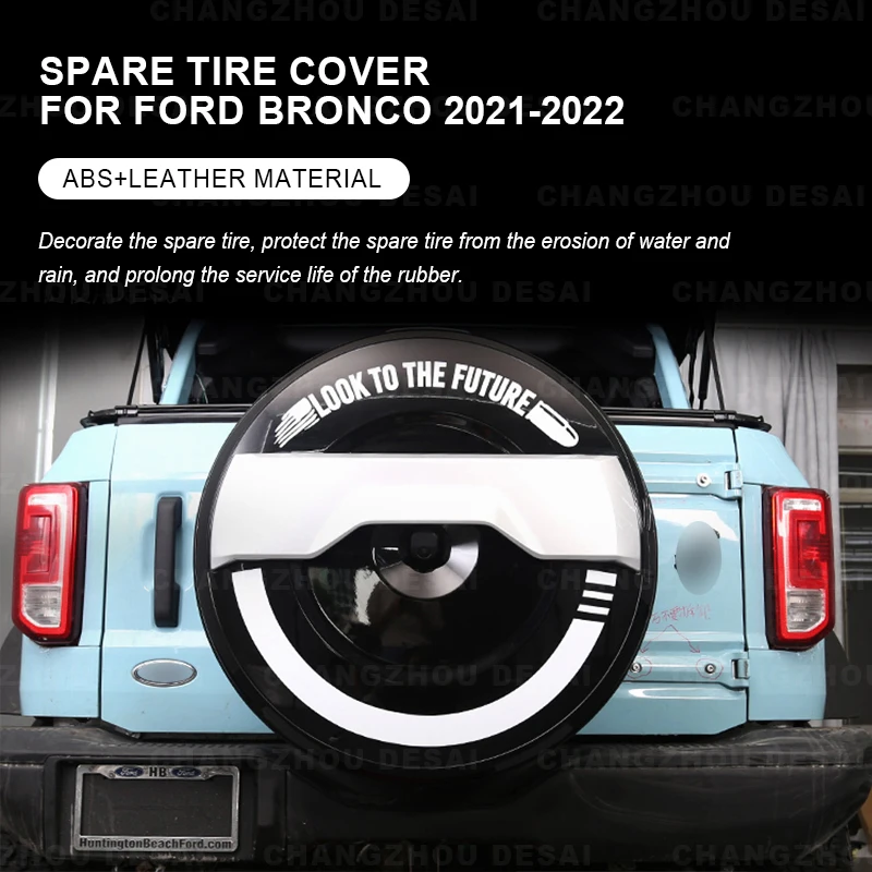 2021 2022 2023 Car Accessories ABS 32 Inches Spare Tire Wheel Protector Cover Spare Tire Cover For Ford Bronco 2/4 Door