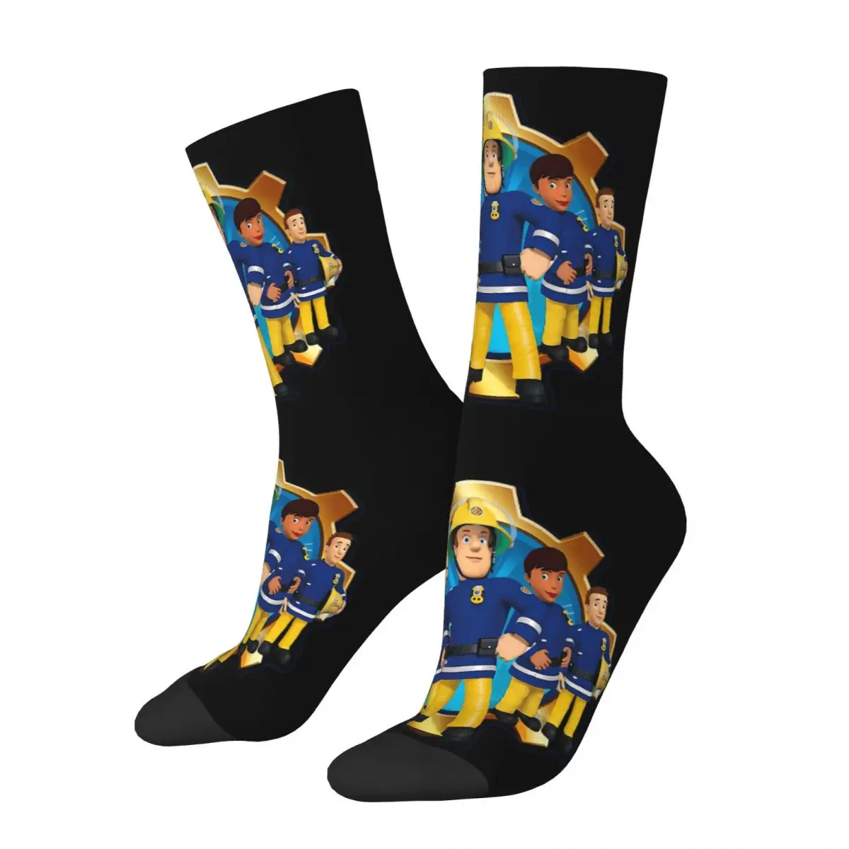 Geschenke Fireman Sam Hero Socks Male Mens Women Spring Stockings Polyester