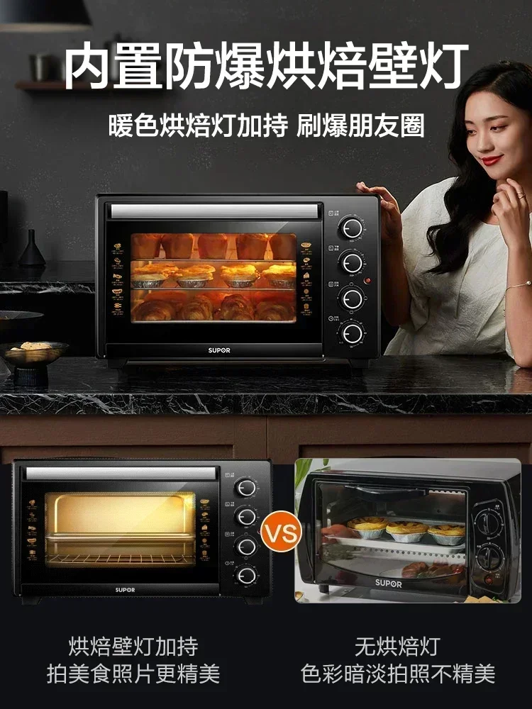 220V SUPOR Oven Air Fryer Kitchen Electric Steam All-in-One 35L Baking Pan Pizza Hot Table Tabletop Oven