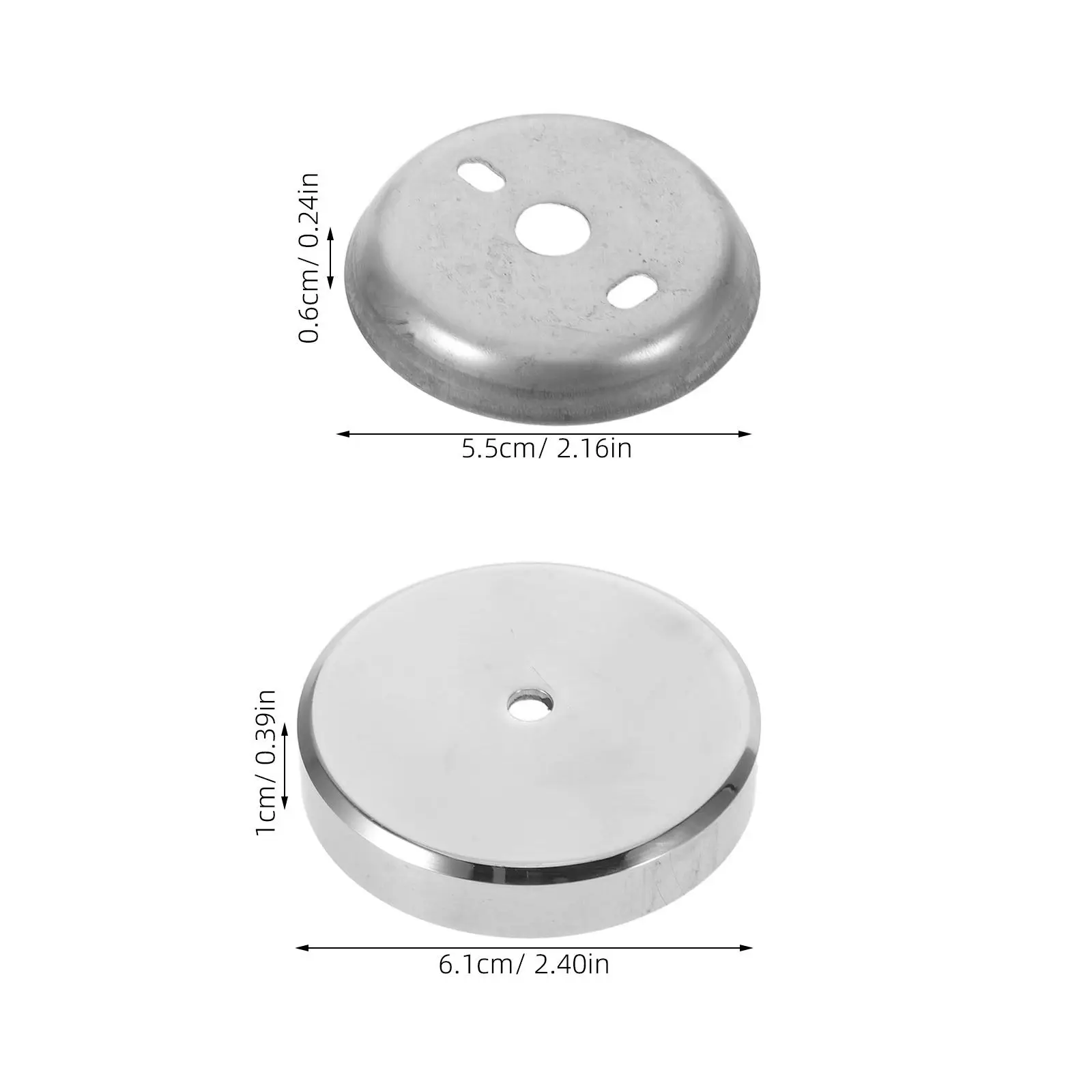 2Pcs Universal Stainless Steel Towel Bar Base Plate Set Screw Tightening Flange Mount Adapter for Towel Rack Wall Mount Bracket