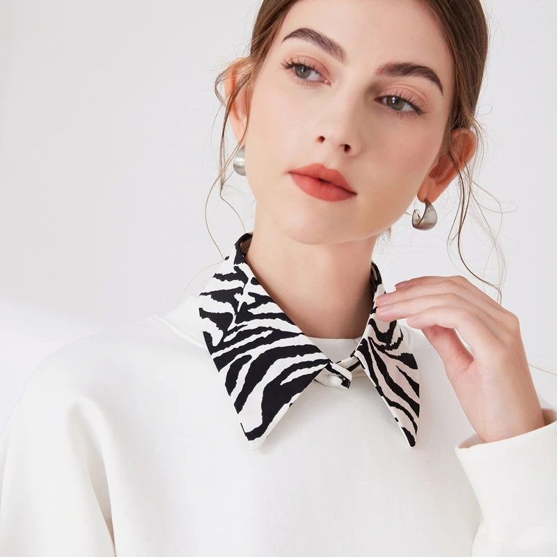 Fashion Striped Detachable Shirt Collar Lapel Sweater Decorative False Collar Neckline Accessories view 2