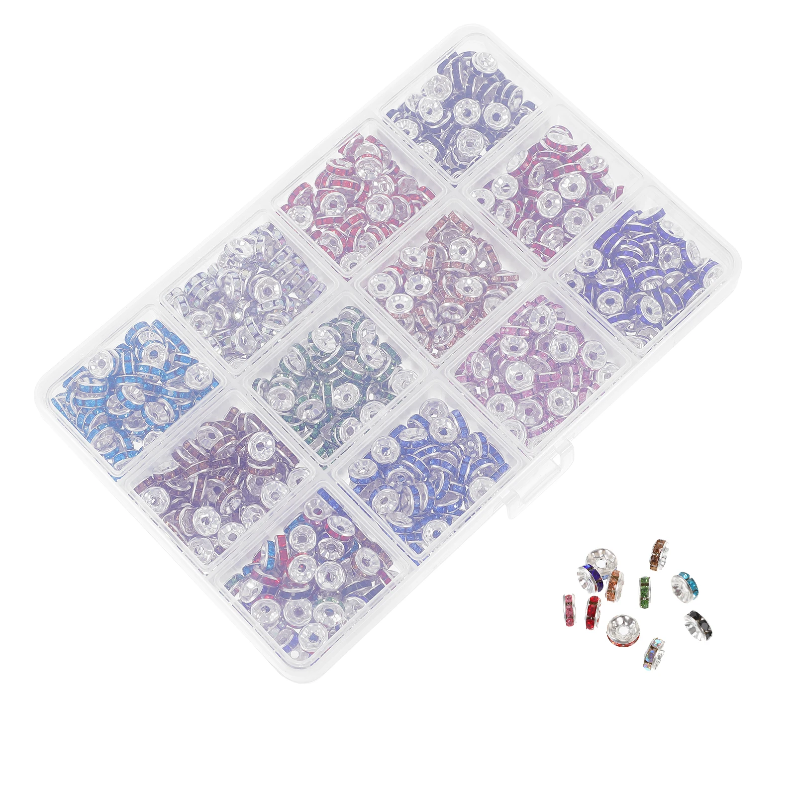 

720pcs Spacer Accessories for Crafts Earring DIY Jewelry Making Loose Beads Charms ABS Wear Resistant Hole Beads Novelty H made