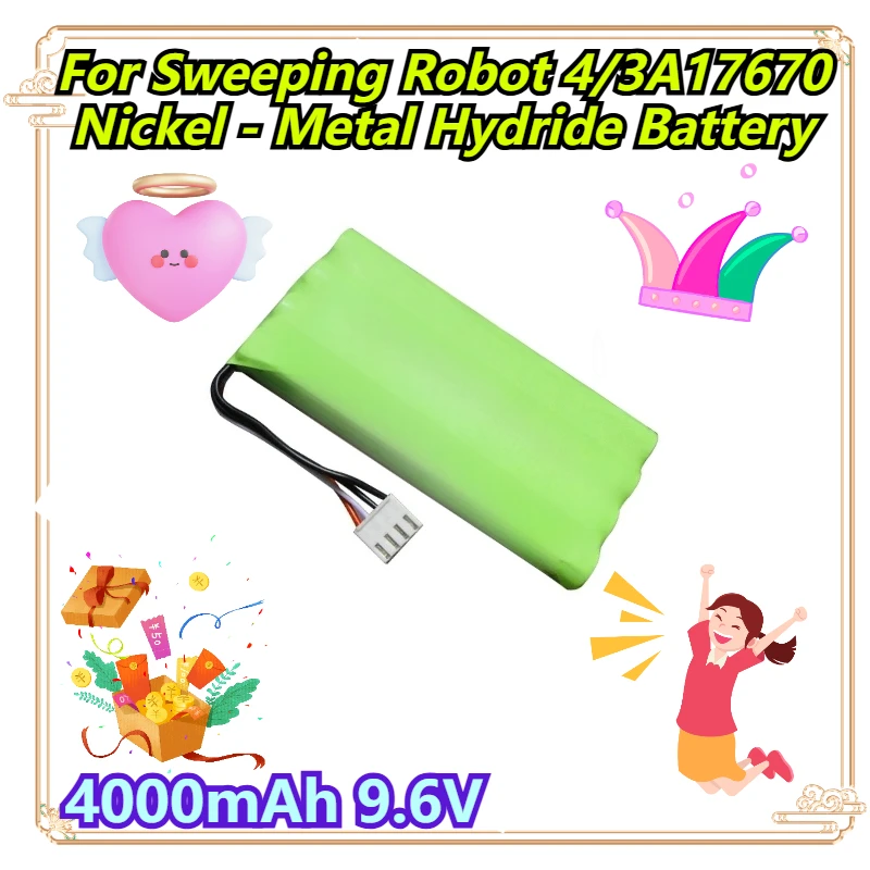 

4000mAh 9.6V For Sweeping Robot 4/3A17670 Nickel - Metal Hydride Battery