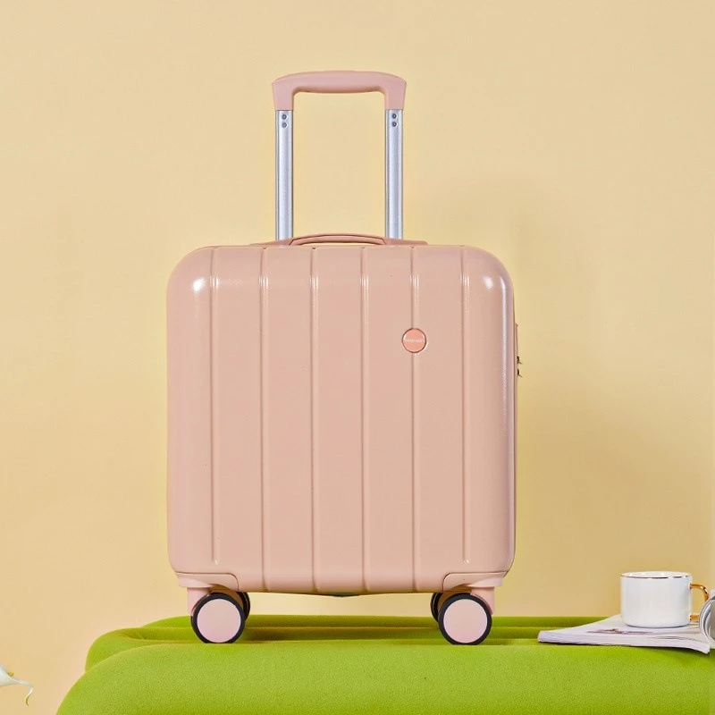

18 Inch Mini Cabin Luggage Suitcase Lightweight Hardshell Trolley TSA Combination Lock High Style Kids Women Men Travel Suitcase