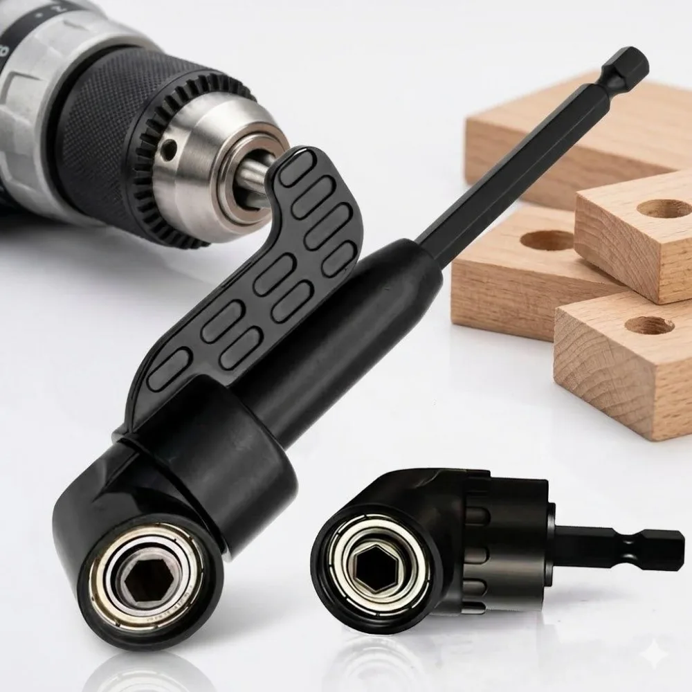 2pcs/set 105-Degree Adjustable Hex Drill Bit Extension, Quick-Change Bit Holder, Hex Adapter, Extended Socket & Multi-Functional