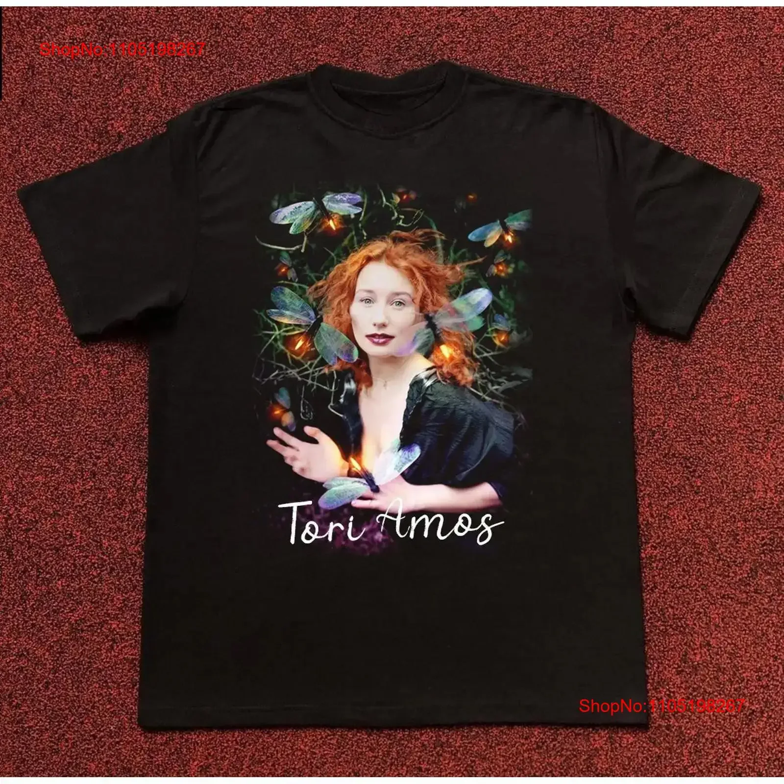 

Tori Amos Singer T Shirt All Size Cotton Black vintage Washed Breathable fashion homme Versatile Stylish Unisex Slightly Casual