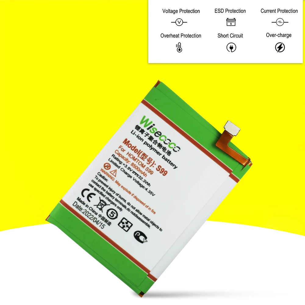 High Quality Phone Battery For HOMTOM S99 V685780P Mobile Phone Built‑in Battery Repair Part
