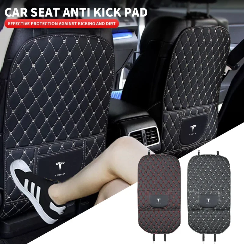 자동차 인테리어 어린이 킥 방지 패드, 더러움 방지 보호 매트, 테슬라 모델 3 모델 S X Y 스타일 로드스터 인베이더 코일 모드 WYE K80