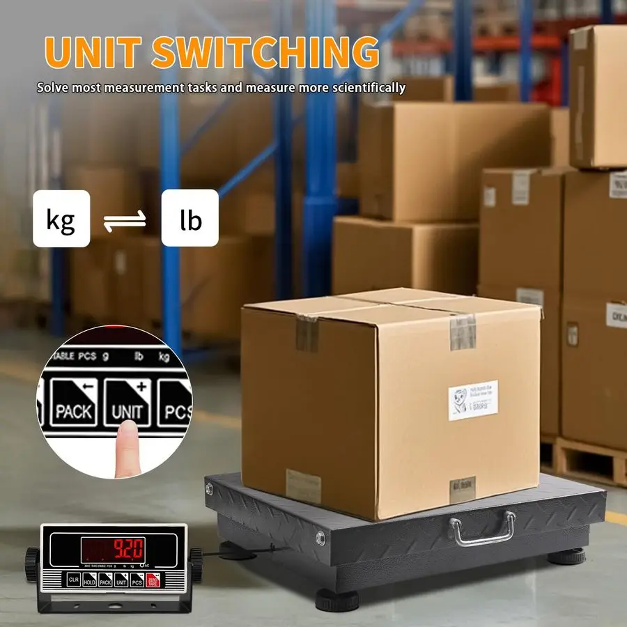 مقياس بريدي عالي التحمل مع فولاذ، مقياس شحن رقمي كبير الحجم ومتين للغاية، مقياس لحزم أمتعة الحيوانات الأليفة