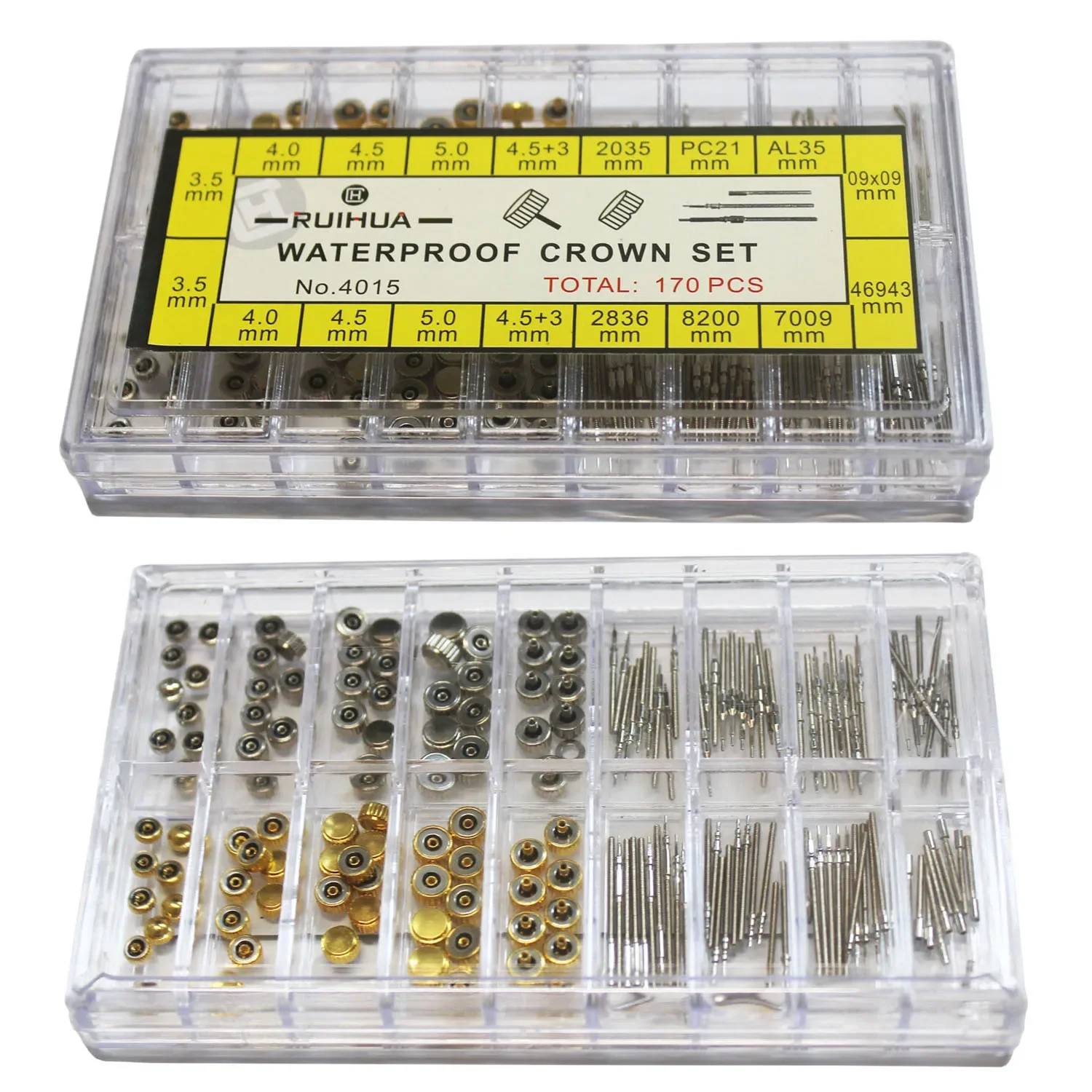 Multisize Watch Winding Stem Extender Extension Bar + Crowns Replacement Part Stainless Steel Watch Repair Accessory Watch Maker