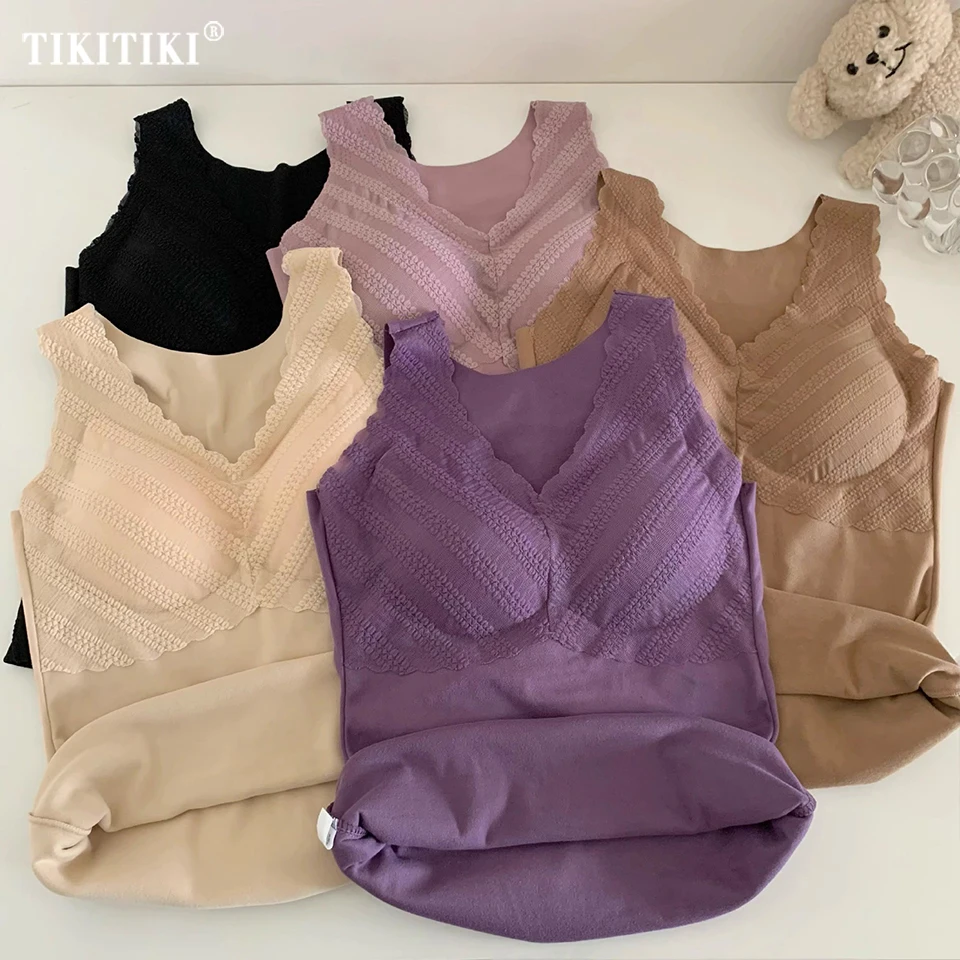 Thermal Underwear Plus Size Vest Thermo Lingerie Women Winter Clothing Warm Top Inner Wear Thermal Shirt Undershirt Intimate