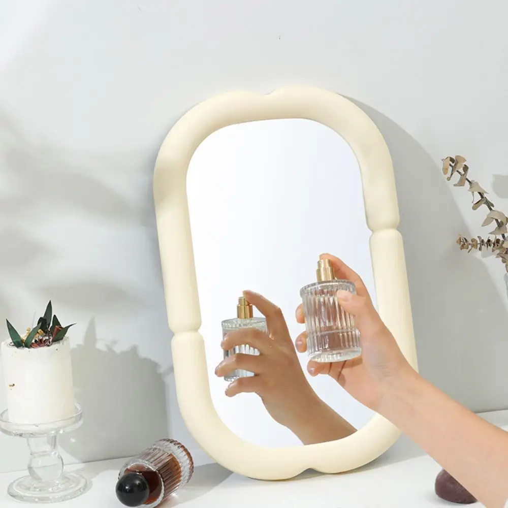 INS HD Makeup Mirror Macaron Irregular Beauty Mirror Creative Vintage Vanity Mirror Bedroom