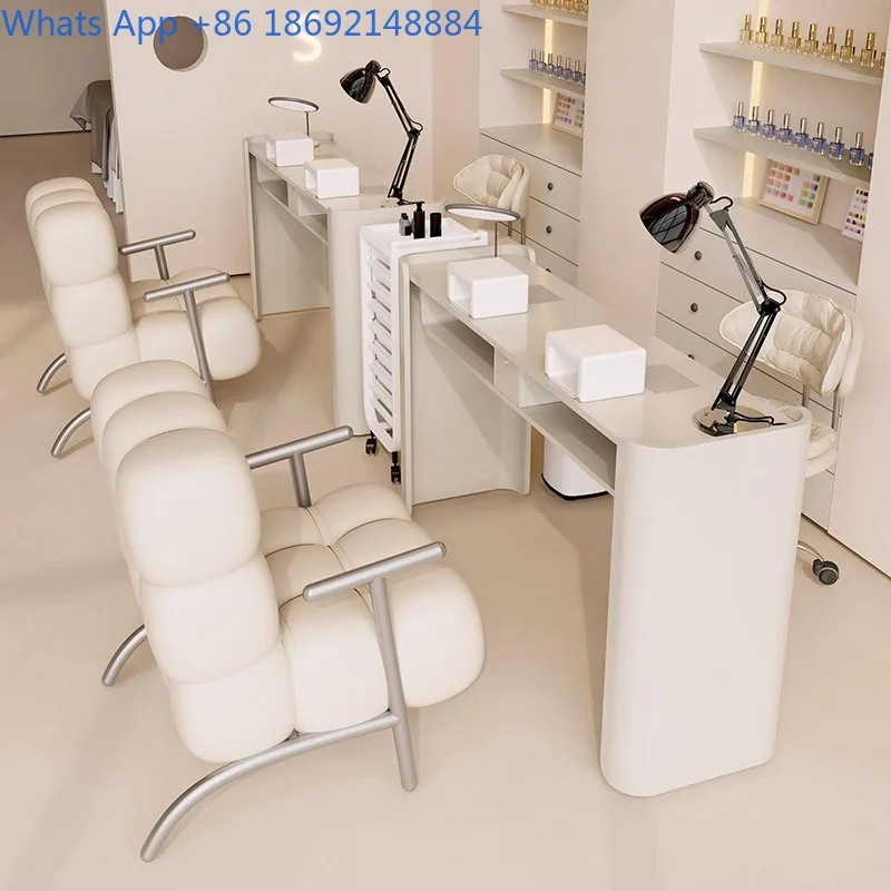 Nail Table and Chair Set Second Generation Vacuum Cleaner Single Double Three Person Nail Table Rock Board Manicure Table