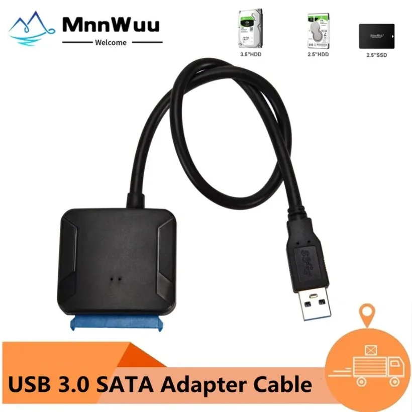 

MnnWuu USB 3.0 To SATA 3 Cable SATA To USB Adapter Convert Cables Support 2.5/3.5 Inch External HDD SSD Hard Disk Drive Adapter