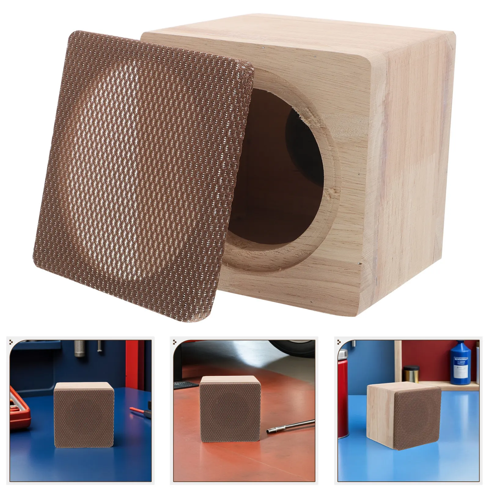 Car Audio Subwoofer Enclosure Solid Wood Speaker Box Cabinet with Dustproof Mesh for Vehicle Truck Sound System Fits 3 Inch