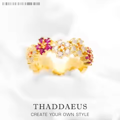 Ring Flowers Colourful Stones 2023 Brand New Fine Jewerly Romantic Gift For Women In 925 Sterling Silver