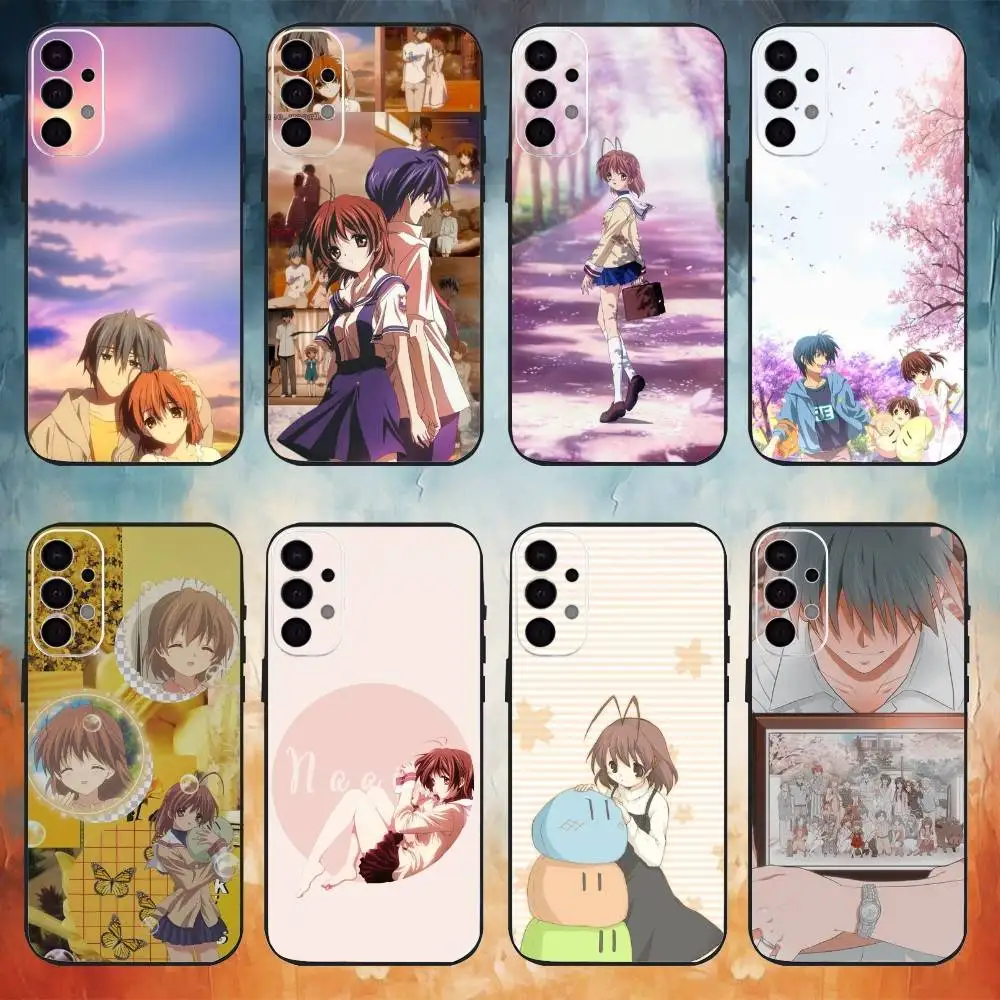 

C-Clannad Anime Phone Case For Samsung S25,S24,S21,S22,S23,S30,Ultra,S20,Plus,Fe,Note,10,9,5G Black Cover