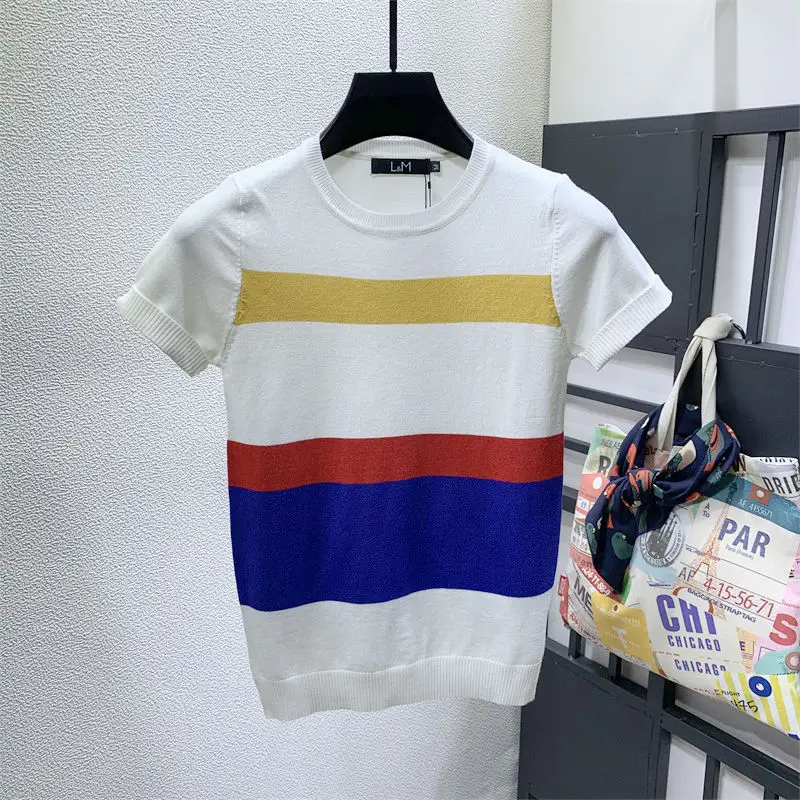 

Short-Sleeved T-Shirt for Men Cotton Shirts Oversized Contrast Color Tops Plain Tees Men's T Shirts Clothing Q37