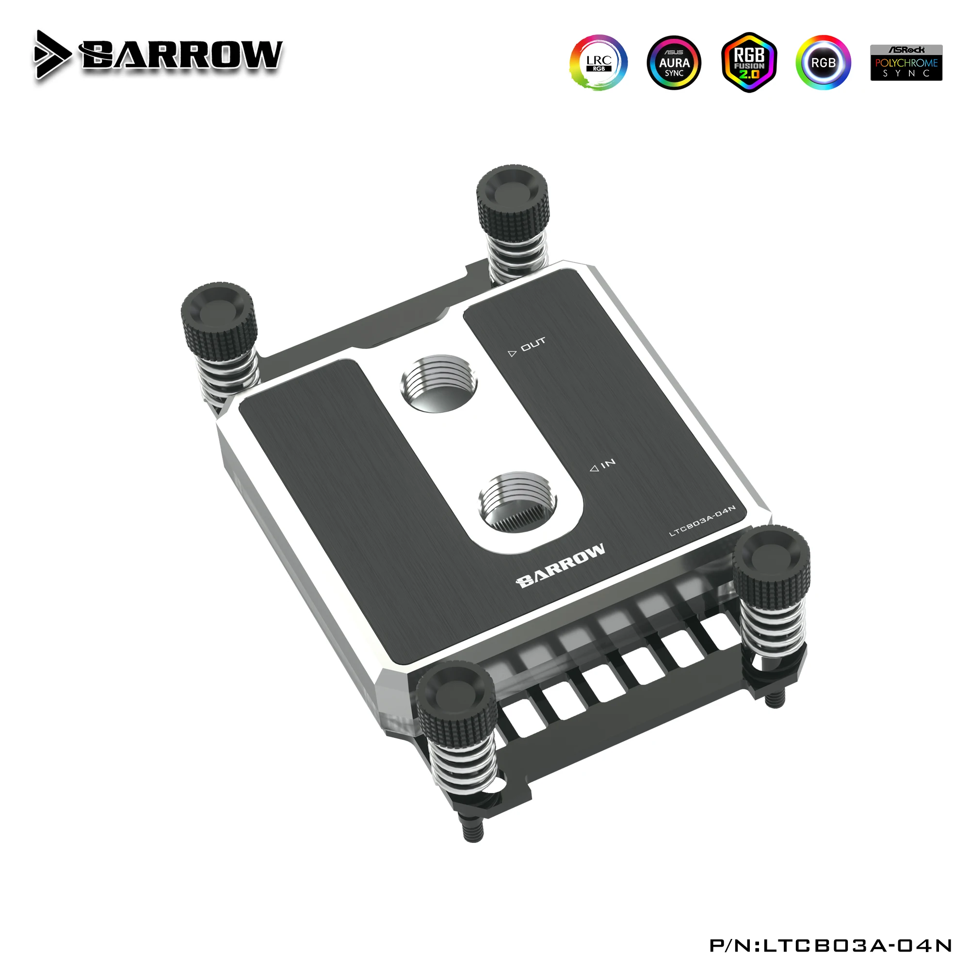 

Водяной блок Barrow для процессора Intel LGA1150 1151 1155 1156 Socket POM Brass Top A-RGB светильник CPU LTCP03-04N водяного охлаждения