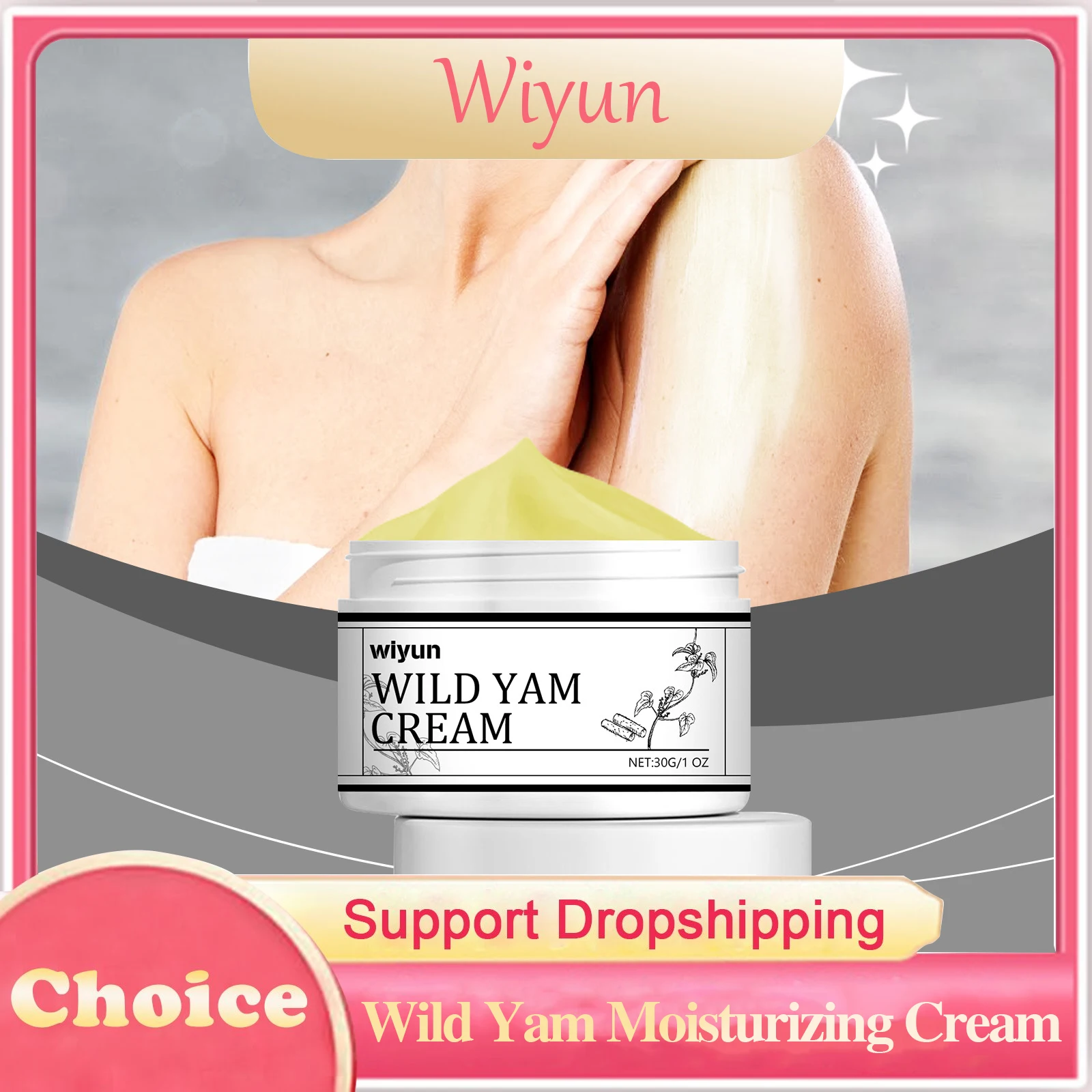 

Wild Yam Moisturizing Cream Long Lasting Moisturizing Firming Lifting Anti Wrinkles Brightening Soothing Smooth Nourishing Cream