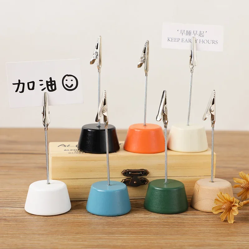 1PC Memo Clip Holders Place Card Stand Metallic Table Number Stand Photo Paper Clamp Romantic Photo Clip Desktop Decoration