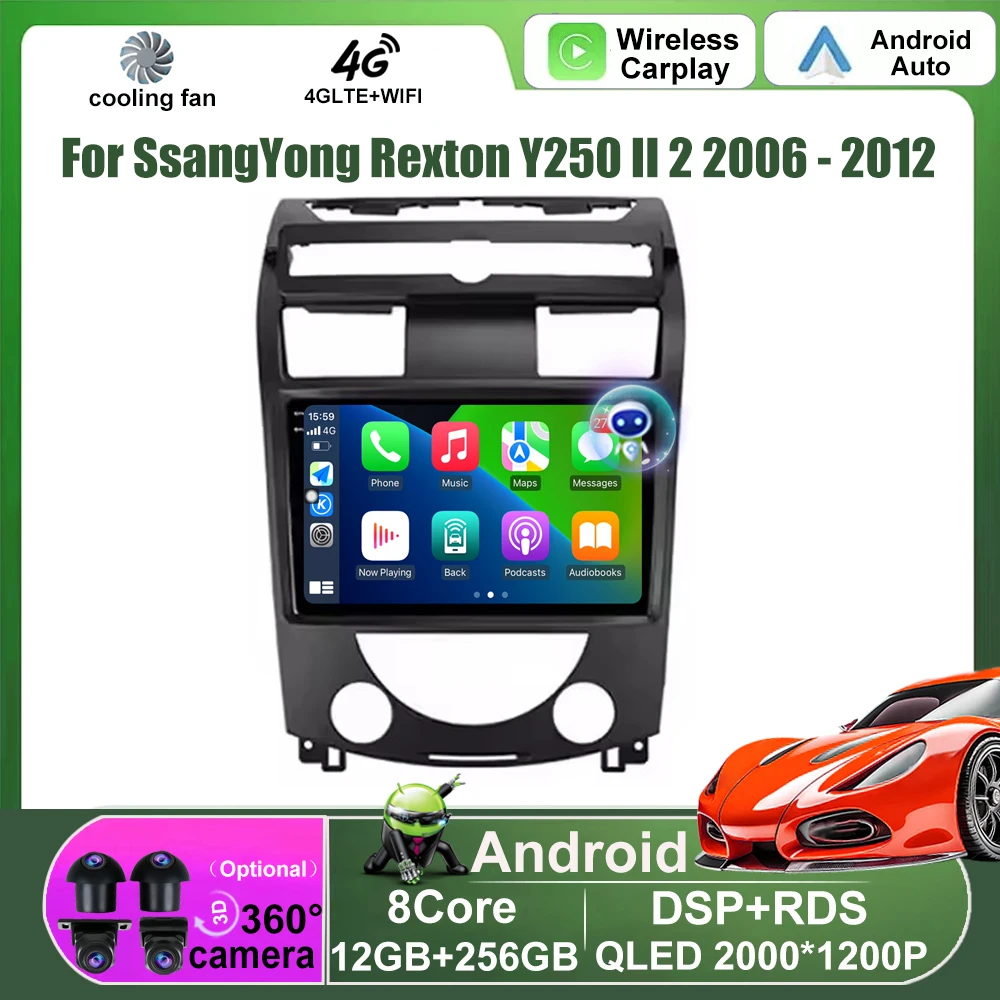 

10.1 Inch For SsangYong Rexton Y250 II 2 2006 - 2012 Android Auto Car Radio Multimedia Player GPS Navigation Stereo BT Carplay
