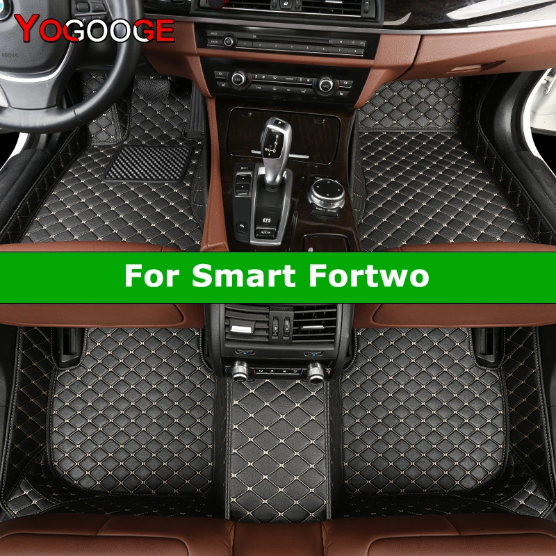 YOGOOGE Custom Car Floor Mats For Smart Fortwo Auto Carpets Foot Coche Accessorie