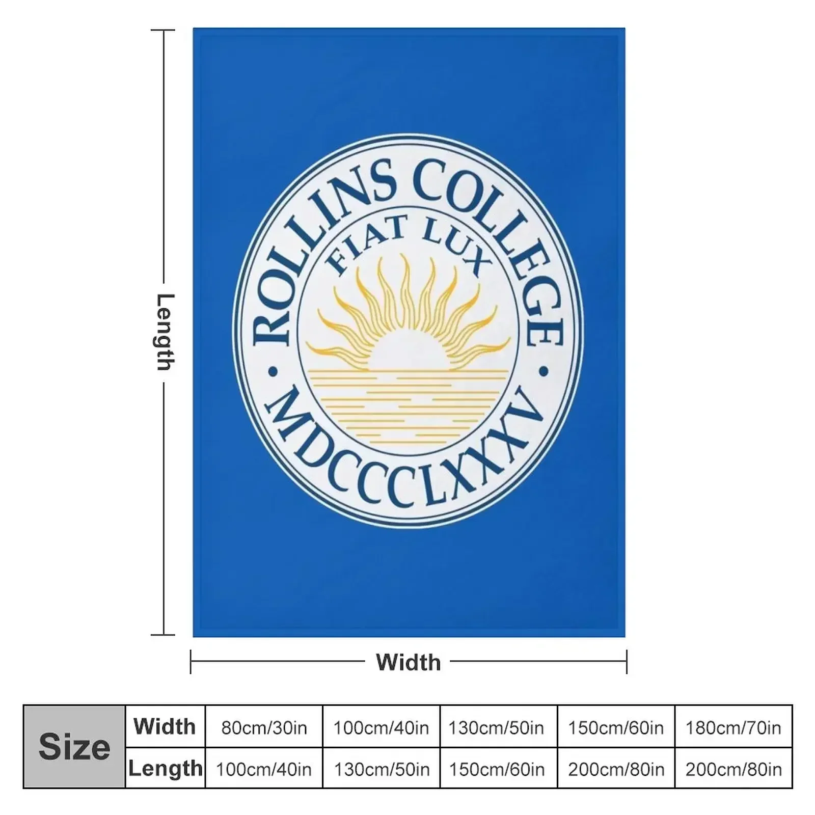 Rollins College Throw Blanket sofa bed Luxury Designer heavy to sleep Winter beds Blankets