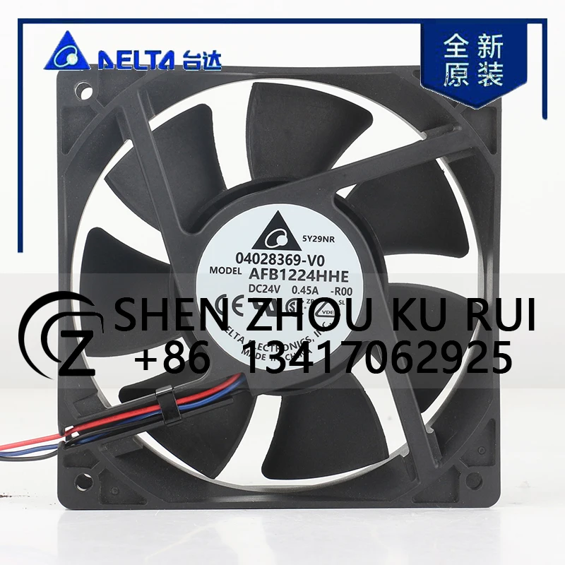 

Delta Server Double ball 5V 12V 48V DC 24V 0.45A AC EC 12038 120x120x38MM 12CM frequency converter alarm AFB1224HHE cooling fan
