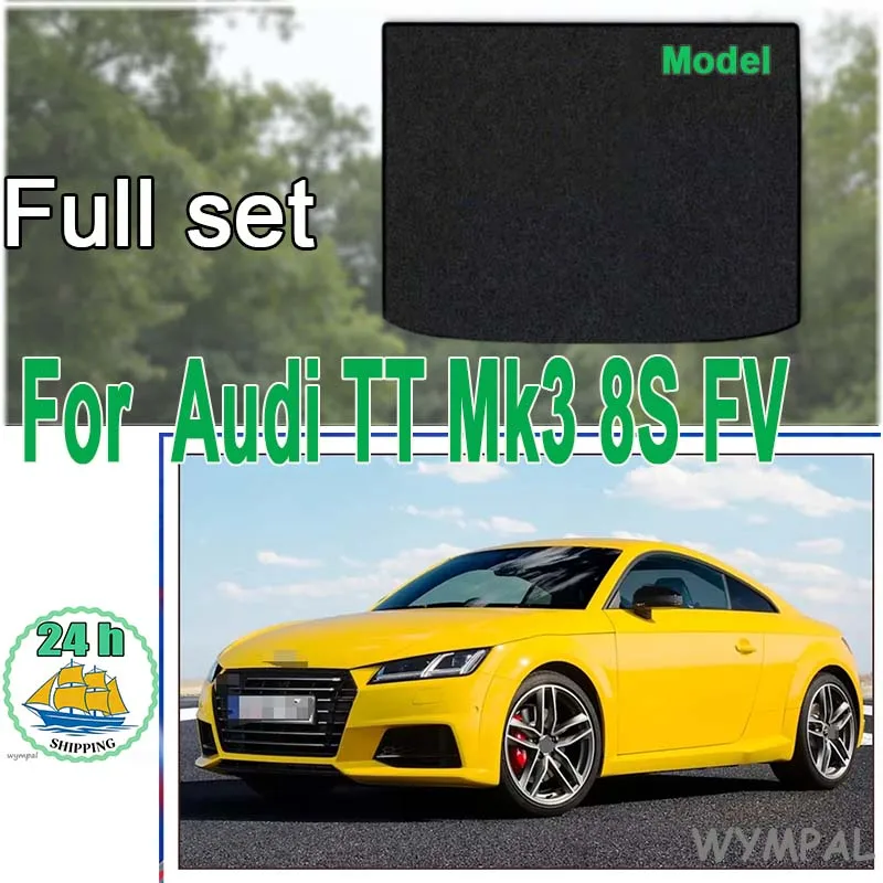 

Velour mats Car Trunk Mats For Audi TT Mk3 8S FV 4 Seats 2015~2023 Boot Cargo Liner Tray Rear Pads