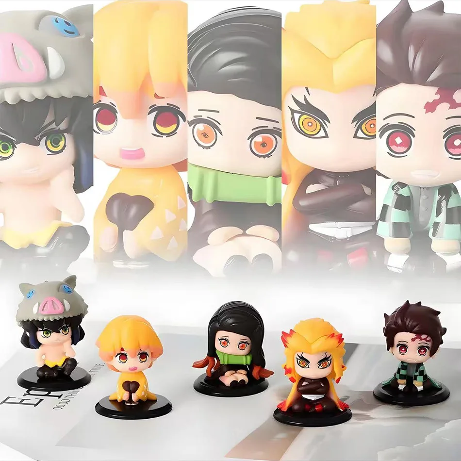 15 verschiedene Q-Version Anime Demon Slayer sitzende Geisterpuppen Tanjiro Nidouzi Inosuke Zenitsu Figuren Actionfiguren Filmmodelle Spielzeug – Detail 7