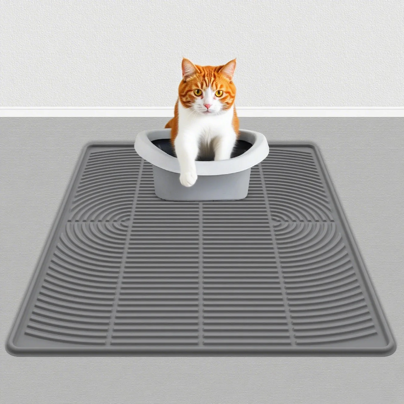 

Dropshipping Pet Mat Silicone Cat Litter Pad Cat Scratch Pad Leak-Proof Cat Litter Mat Easy-Clean Pet Waterproof Mat