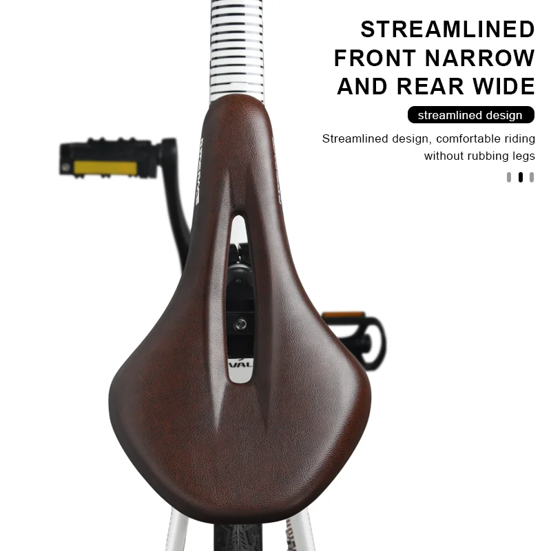 Fahrradsattel aus PU-Leder, bequemer, weicher MTB-Rennradsitz, einteiliger, hohler, atmungsaktiver, stoßdämpfender Outdoor-Fahrradsitz – Detail 6