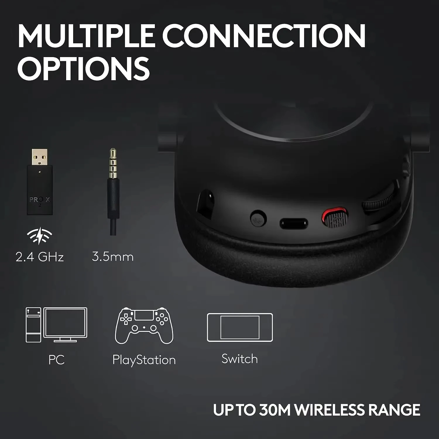 لوجيتك G PRO X 2 سماعة بلوتوث لاسلكية ثلاثية الوضع للألعاب ميكروفون سماعات بلوتوث لاسلكية