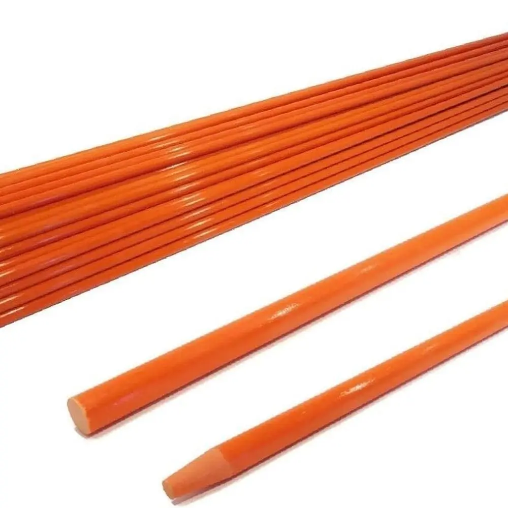 

Set of 500, 1/4 Orange Non-Reflective Snow Stakes for Safe Snowplowing and Marking Driveways, Parking Areas, and Walkways