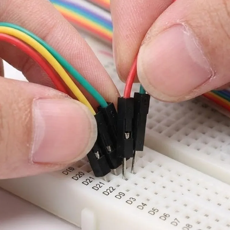 40Pin Dupont Cable Ribbon Jumper Wire Kit 16.5cm 17.5cm Male Female 24AWG Copper Line Set for DIY Arduino Breadboard PCB view 6