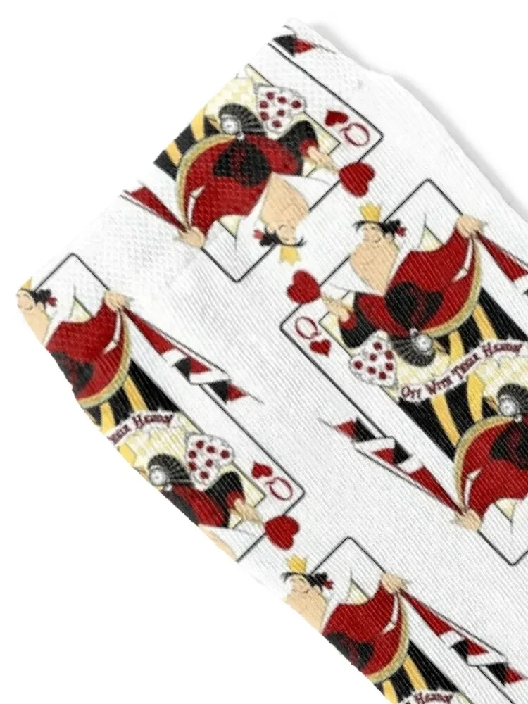 Alicé In Wonderland Queen Of Hearts Playing Card Socks moving stockings new in's Stockings Socks Ladies Men's