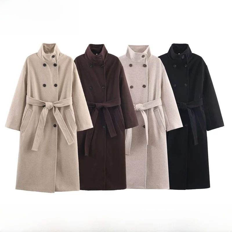 

Faionable Loose High Collar Coat New Autumn Winter Women's Wear ZR Sle Streetwear Polyester Fiber 00% 2025 Winter Collec...