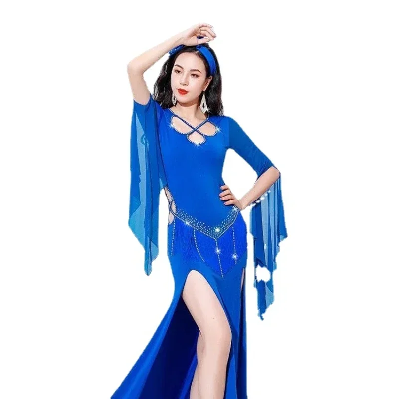 Saidi Competiton Robes Clothing Belly Dance Costume Dress Women New Folk Shaabi Baladi Training Dresses Oriental Performance