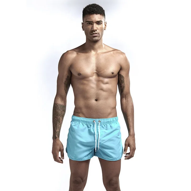 Breathable Quick Dry Men's Casual Beach Shorts Summer Swimming Trunks Adjustable Strap Boxer Briefs