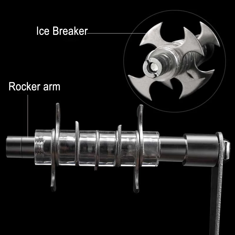Small Ice Crusher Manual Ice Shaver Chopper Multi-Functional Transparent Ice Blender Smoothie Maker Tools for Home Kitchen Bar view 6