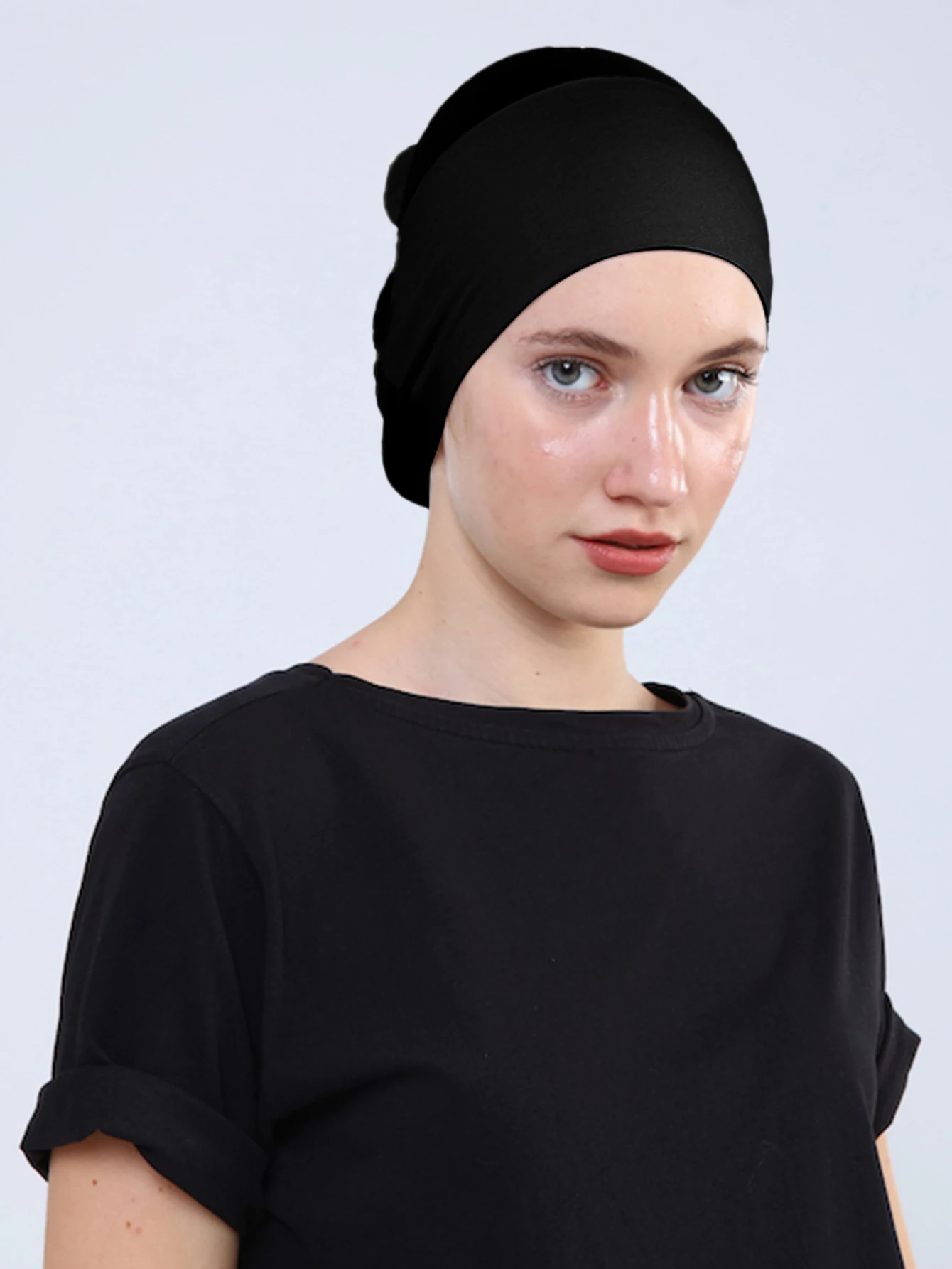 1 pièces Style musulman sport femmes foulard couleur unie maille foulard respirant foulard instantané Turban instantané