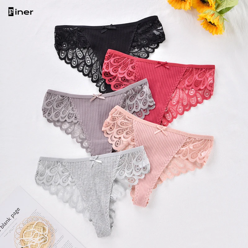 Sexy Lace Tangas for Women Soft Cotton Panties Woman Thong Underwear Female Lingerie Ladies Breathable Panty Briefs